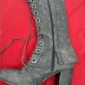 Stylish Gray Knee-High Women's Boots